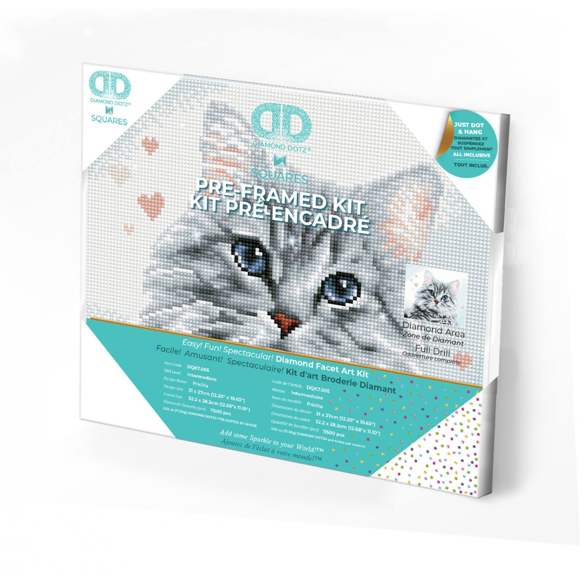 Diamond Dotz® Intermediate Pricilla Pre-Framed Diamond Painting Kit